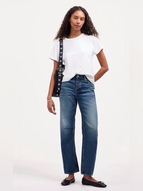 Madewell The Darted Barrel-Leg Jean •size 32
